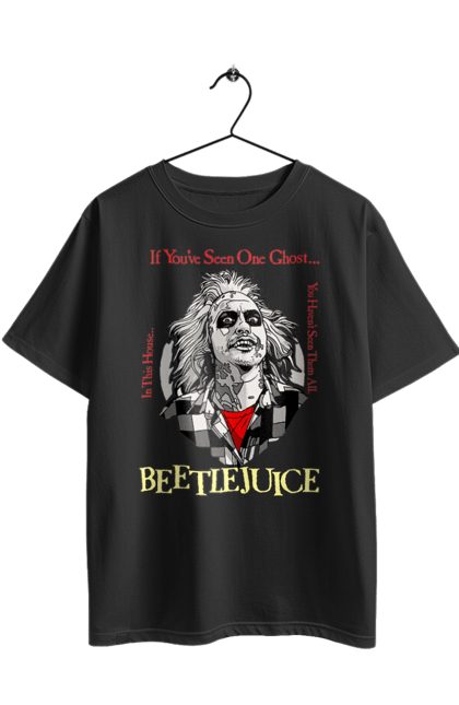 Oversized t-shirt with prints Beetlejuice. Beetlejuice, comedy, ghost, horror, movie, tim burton, warner bros. 2070702