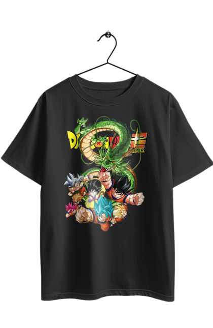 Футболка оверсайз з принтом "Перли дракона". Anime, dragon ball, goku, manga, vegeta, аніме, вегета, гоку, манга, перли дракона. 2070702