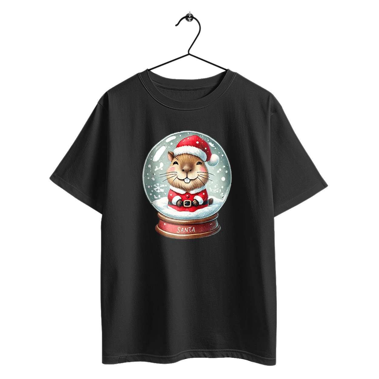 Capybara in a snow globe