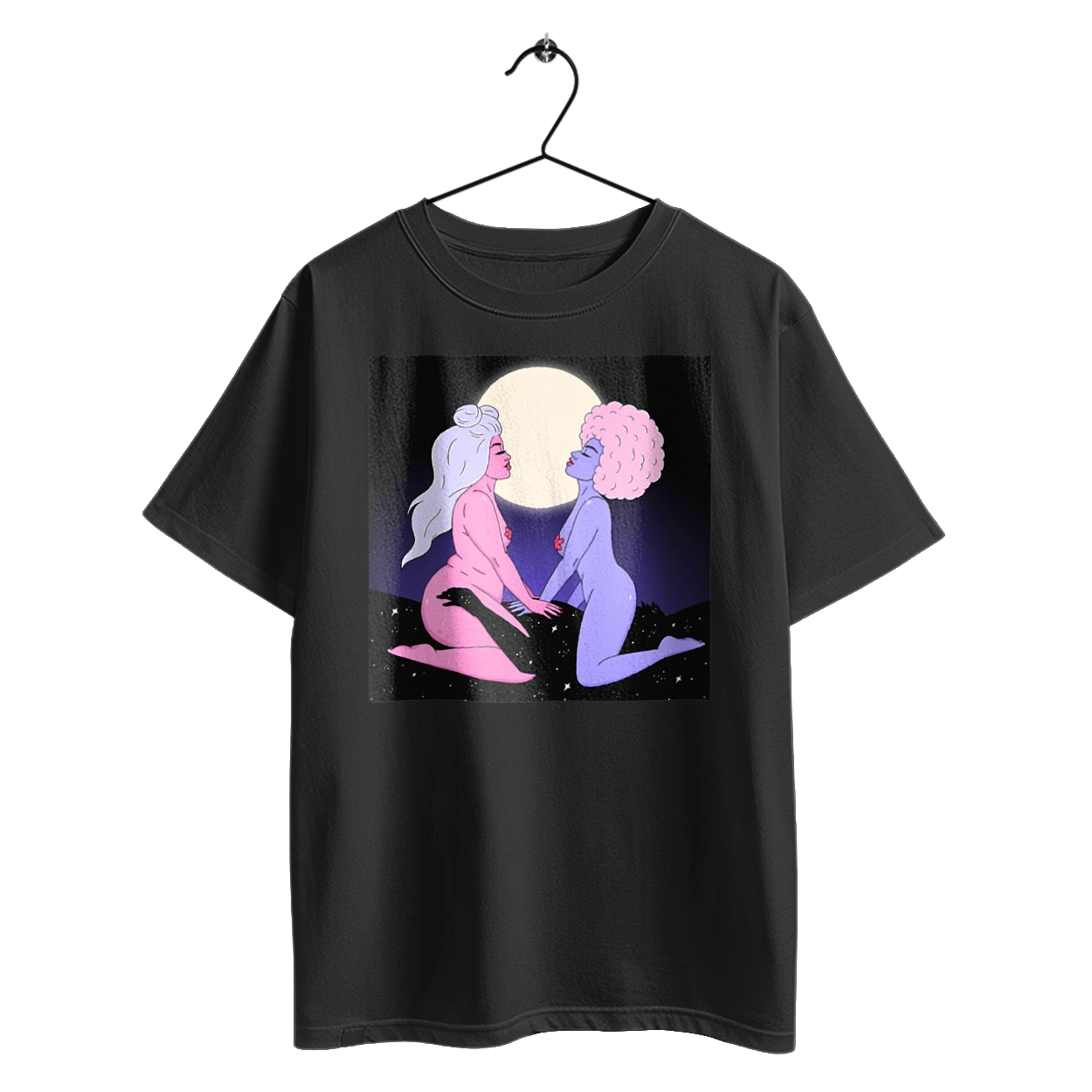 Two Aliens And The Moon