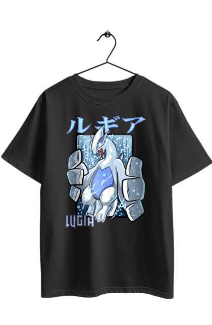 Oversized t-shirt with prints Pokemon Lugia. Anime, games, lugia, nintendo, pokemon, pokemon go. 2070702