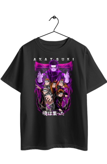 Футболка оверсайз з принтом "Наруто Акацукі". Akatsuki, naruto, акацукі, аніме, манга, наруто, ніндзя, пейн, персонаж, яхіко. 2070702