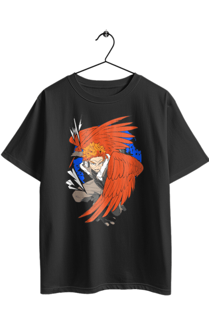 Футболка оверсайз з принтом "Моя академія героїв Яструб". Hawks, keigo takami, my hero academia, академія юей, аніме, кейго такамі, манга, моя геройська академія, яструб. 2070702