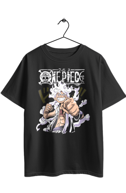 Футболка оверсайз з принтом "Ван Піс Луффі". Luffy, one piece, аніме, ван піс, великий куш, луффі, манга, монки де луффі, пірати. 2070702