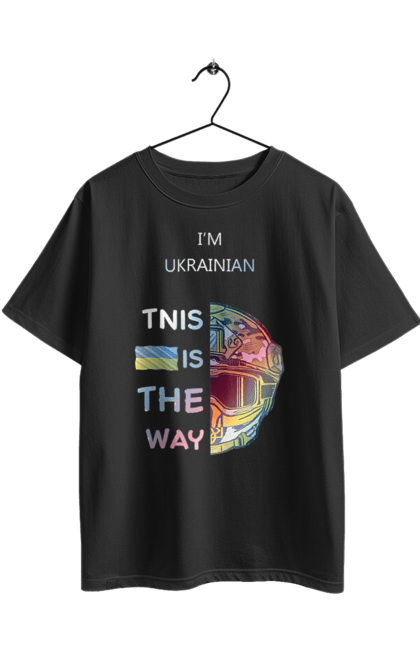 Футболка оверсайз з принтом "Я українець це шлях колорфул". Зсу, мандалоріан, символ україни зсу, солдат зсу, україна, українець це шлях, це шлях, я українець. 2070702