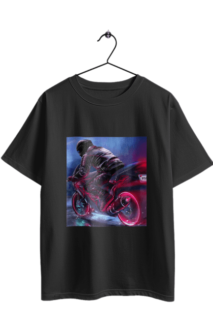 Футболка оверсайз з принтом "Мотоцикл". Motolove, мотолов, мотоцикл, опві, україна. 2070702