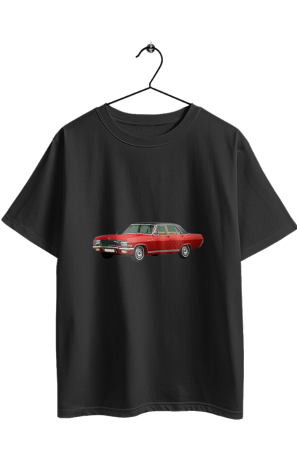 Футболка оверсайз з принтом "Авто.3". Авто, професійне фото, старе авто, фото, червона гамма барв. 2070702