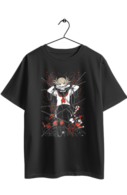 Футболка оверсайз з принтом "Моя геройська академія Хіміко Тога". Himiko toga, my hero academia, аніме, відеогра, манга, моя геройська академія, тога, хіміко тога, якудза тога. 2070702