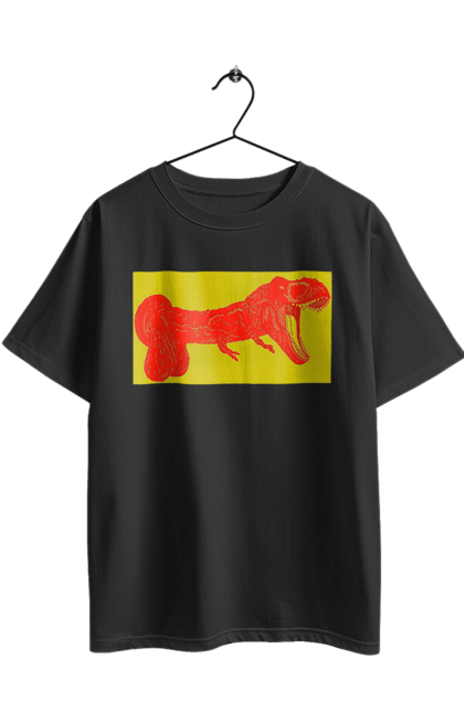 Футболка оверсайз з принтом "Член Динозавр". Динозавр, писюн, член. 2070702