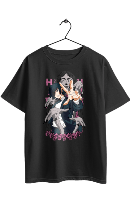 Футболка оверсайз з принтом "Людина Бензопила Хімено". Anime, chainsaw man, himeno, manga, аніме, людина-бензопила, манга, хімено. 2070702