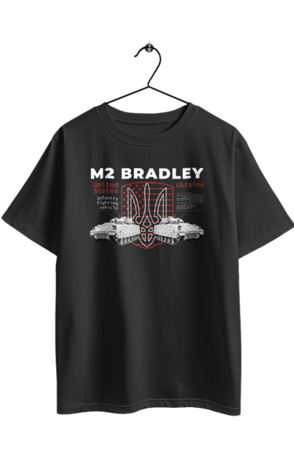 Футболка оверсайз з принтом "M2 Bradley". F16, m2 bradley, nasams, zuzana, гаубиця, два герби, залужний, сюзанна. 2070702