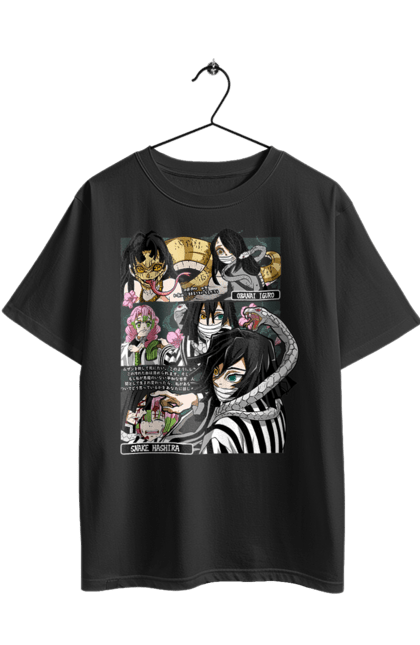 Футболка оверсайз з принтом "Винищувач Демонів Обанай". Demon slayer, kimetsu no yaiba, obanai iguro, аніме, винищувач демонів, манга, обанай, обанай ігуро, серіал. 2070702