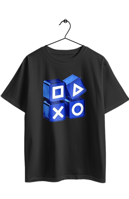 Футболка оверсайз з принтом "Геймпад". Playstation, sony, геймпад, гра, джостик. 2070702