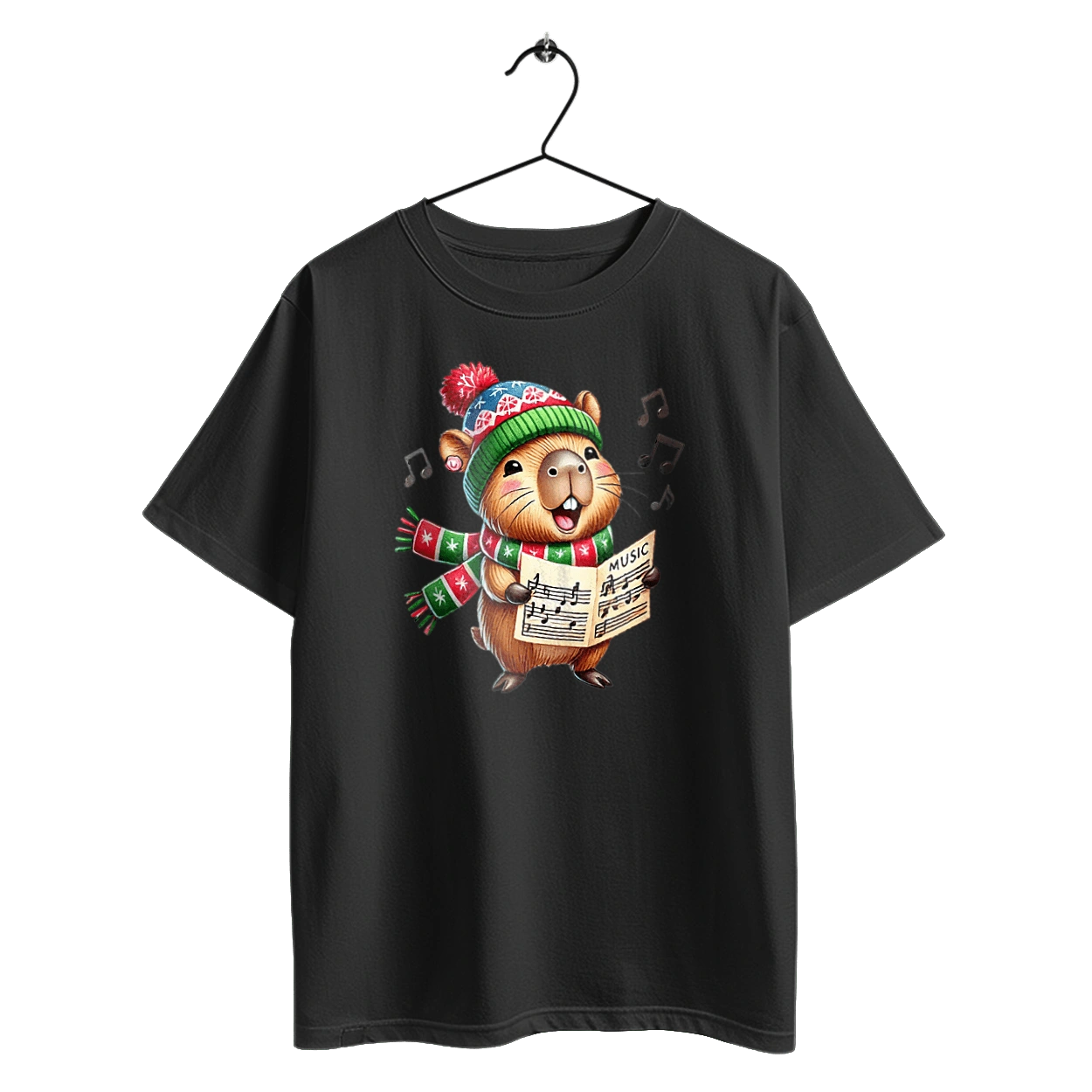 Капибара поёт рождественские песни