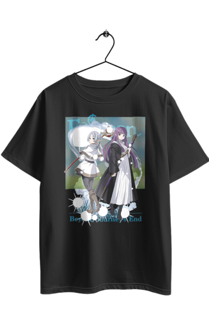 Футболка оверсайз з принтом "Фрірен, провожаюча в останній путь". Anime, fern, manga, аніме, героїня, ельф, маг, манга, ферн, фрірен. 2070702