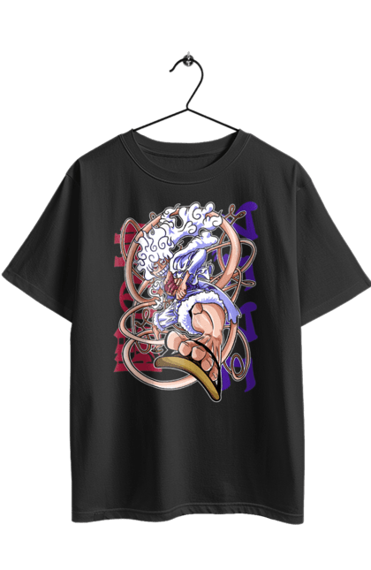 Футболка оверсайз з принтом "Ван Піс Луффі". Luffy, one piece, аніме, ван піс, великий куш, луффі, манга, монки де луффі, пірати. 2070702