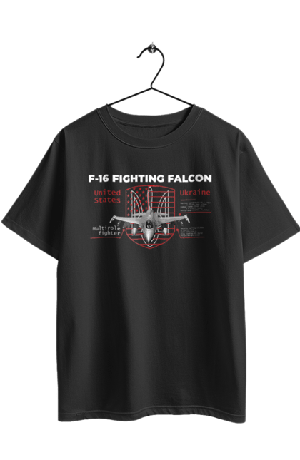 Футболка оверсайз з принтом "F 16". F16, nasams, zuzana, гаубиця, два герби, залужний, сюзанна. 2070702
