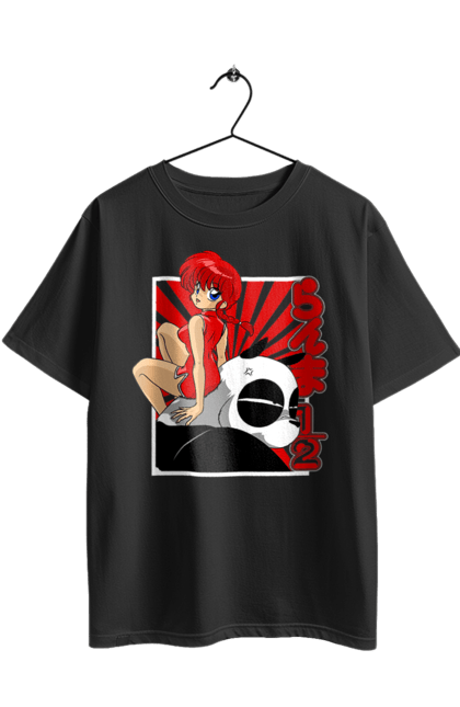 Футболка оверсайз з принтом "Ранма 1/2". Shampoo, аніме, бойовик, комедія, манга, містика, ранма, романтика. 2070702