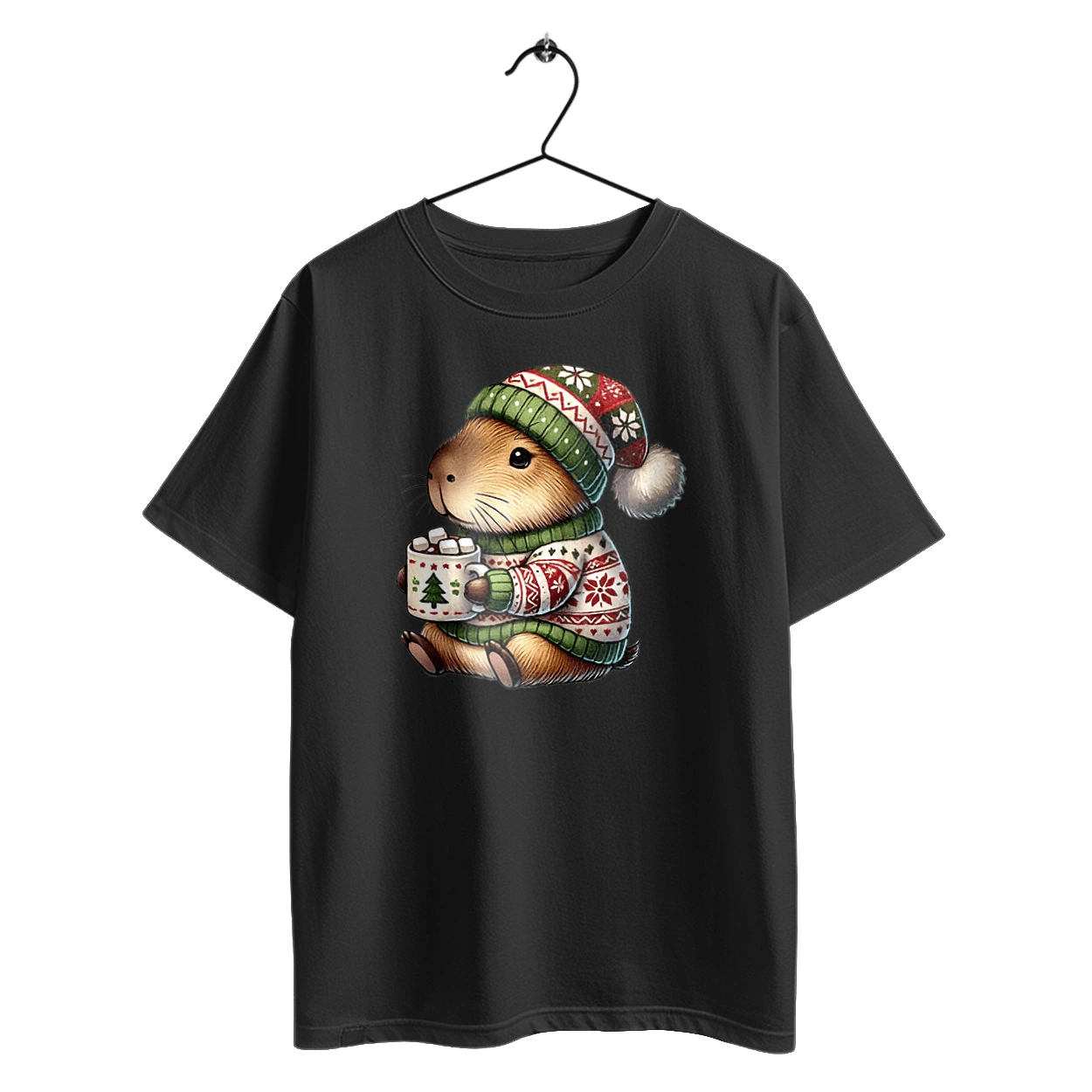 Capybara with hot chocolate