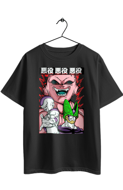 Oversized t-shirt with prints Dragon Ball Majin Buu. Anime, antagonist, dragon ball, majin buu, manga, tv series. 2070702