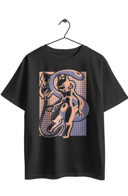 Футболка оверсайз з принтом "Покемон М'юту". Mewtwo, nintendo, pokémon go, аніме, ігри, м юту, мьюту, покемон. 2070702