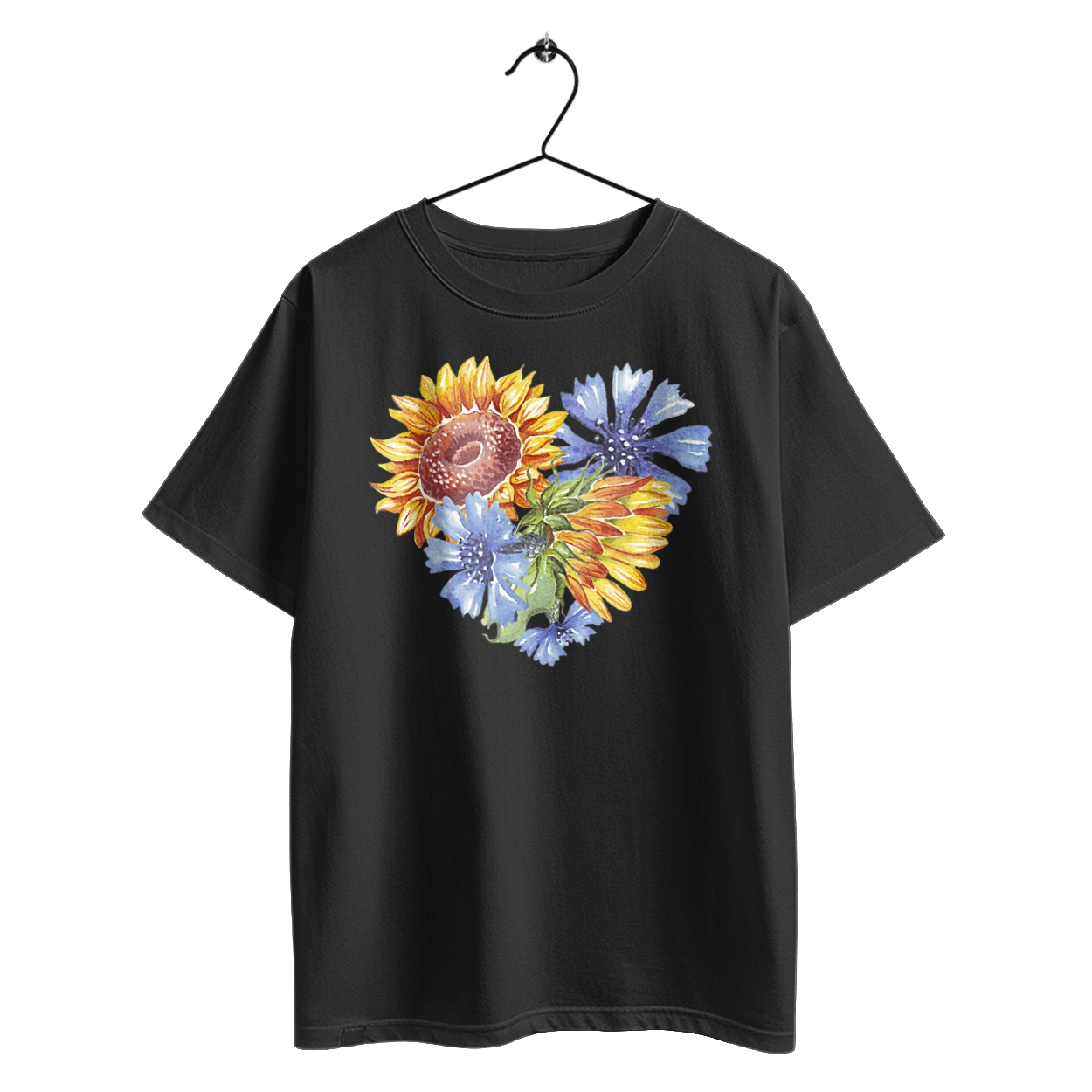 Серце соняшники та фіалки