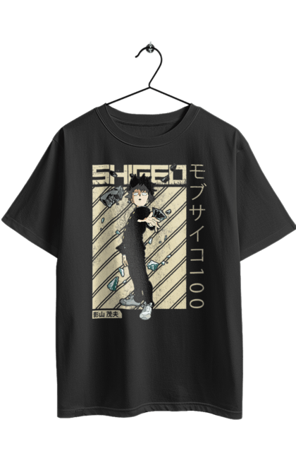 Футболка оверсайз з принтом "Mob Psycho 100". Anime, manga, mob psycho 100, shigeo kageyama, аніме, манга, моб, моб-вар ят 100, сігео кагеяма, шіґео каґеяма. 2070702
