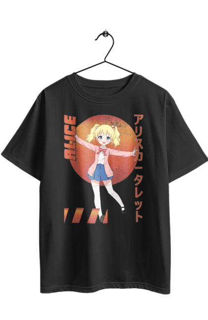 Футболка оверсайз з принтом "Золота мозаїка Аліса Картелет". Alice cartelet, anime, kiniro mosaic, kinmoza, manga, аліса, аліса картелет, аніме, золота мозаїка, манга. 2070702