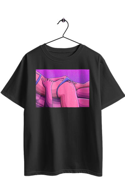 Футболка оверсайз з принтом "Зняття Трусиків З Дівчини". Гола, тіла, труси. 2070702