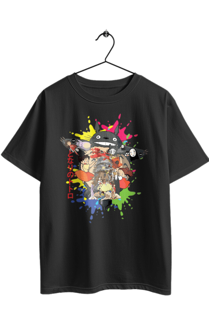 Футболка оверсайз з принтом "Тоторо". Аніме, комедія драма, мій сосід тоторо, пригоди, серіал, фентезі, фільм. 2070702