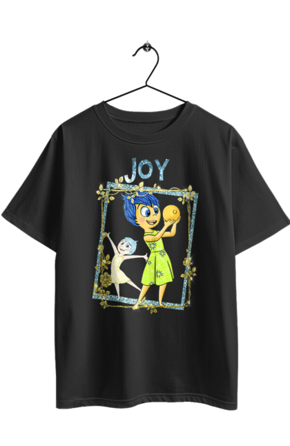 Футболка оверсайз з принтом "Думками навиворіт Радість". Inside out, joy, pixar, думками навиворіт, емоції, мультфільм, радість. 2070702