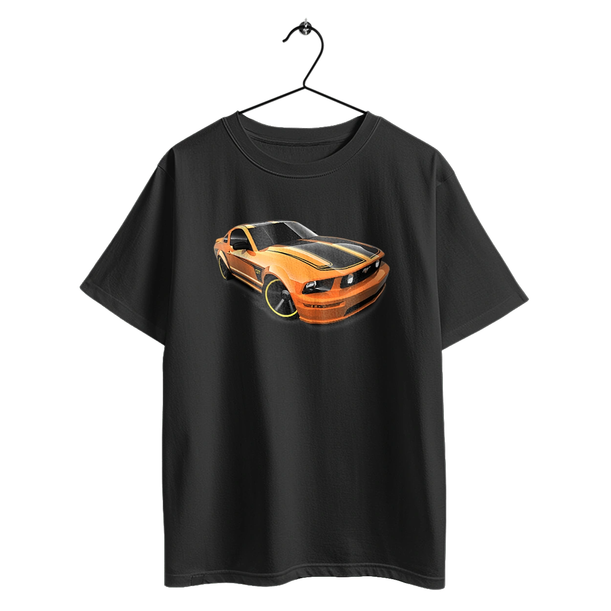 Orange, high speed car