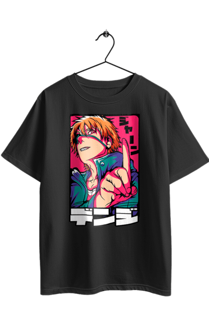 Футболка оверсайз з принтом "Людина Бензопила". Anime, chainsaw man, denji, manga, pochita, аніме, денджі, людина-бензопила, манга, почіта. 2070702