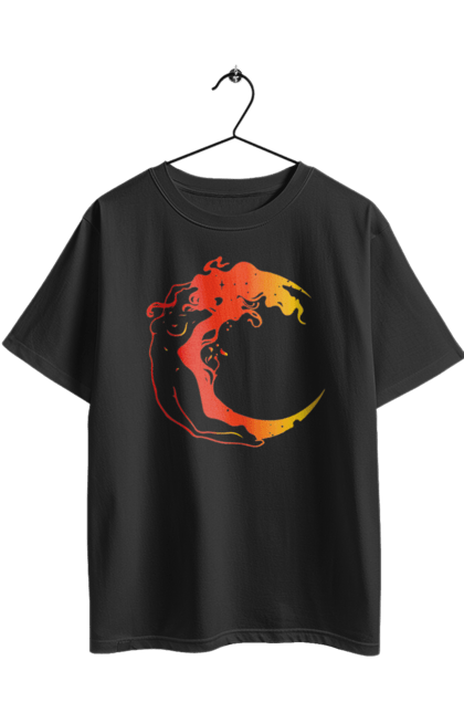 Oversized t-shirt with prints Moon girl. Cosmic, girl, moon, space, stars. 2070702