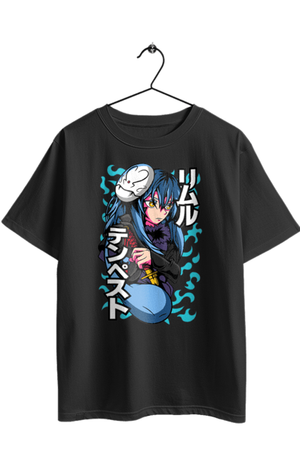 Oversized t-shirt with prints Regarding Reincarnated to Slime Rimuru Tempest. Anime, manga, reincarnated to slim, reincarnated to slime, rimuru, rimuru tempest, short story, slime. 2070702