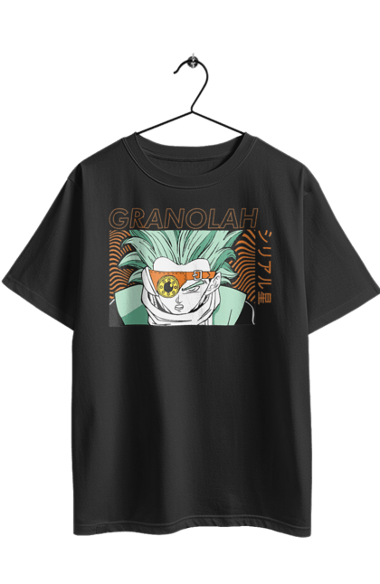 Футболка оверсайз з принтом "Перли дракона Гранола". Anime, dragon ball, goku, granolah, manga, vegeta, аніме, гранола, манга, перли дракона. 2070702