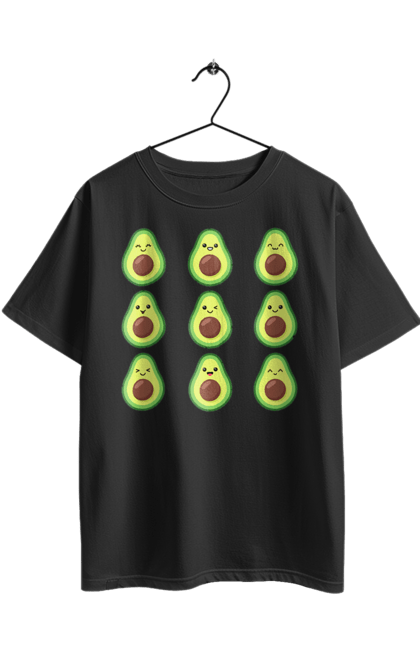 Футболка оверсайз з принтом "Настрій Авокадо". Авокадо, емоції, їжа. 2070702