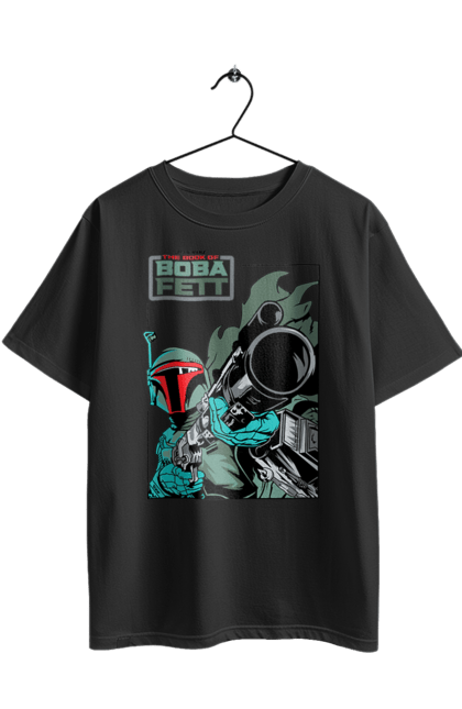 Футболка оверсайз з принтом "Боба Фетт". Boba fett, боба фетт, зоряні війни, клон, мисливець за головами. 2070702