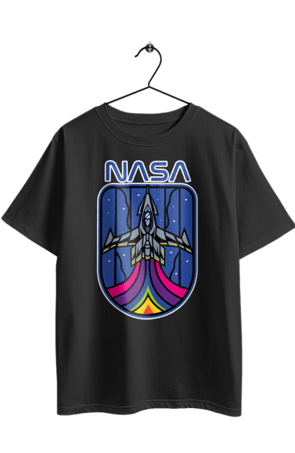 Футболка оверсайз з принтом "NASA". Nasa, авіація, астронавтика, дослідження, космонавтика, космос, наука, ракета, сша, технології. 2070702