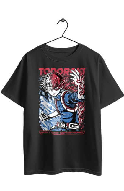 Футболка оверсайз з принтом "Моя геройська академія Шьото Тодорокі". My hero academia, shoto todoroki, todoroki, академія юей, аніме, манга, моя геройська академія, тодорокі, шьото, шьото тодорокі. 2070702