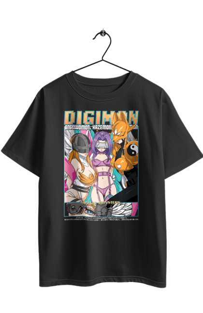 Футболка оверсайз з принтом "Digimon". Bandai, digimon, digital monsters, віртуальні вихованці, медіафраншиза. 2070702