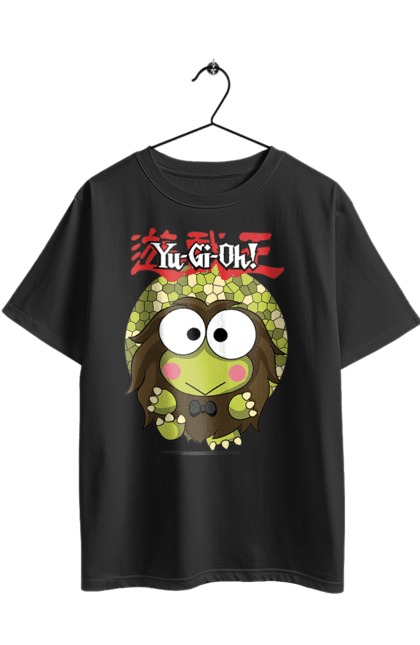 Футболка оверсайз з принтом "Yu Gi Oh! Кероппі". Hello kitty, keroppi, yu gi oh, yu-gi-oh, аніме, бренд, кероппі, персонаж, хелло кітті. 2070702
