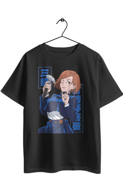 Футболка оверсайз з принтом "Магічна битва Нобара". Anime, jujutsu kaisen, manga, nobara, nobara kugisaki, аніме, магічна битва, манга, нобара, нобара кугісакі. 2070702