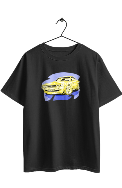 Футболка оверсайз з принтом "Український спорткар". Додж челенджер, машина, машини арт, потужність, спортивне авто, спорткар, українське авто, швидкість. 2070702