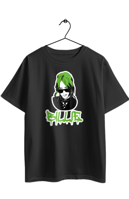 Футболка оверсайз з принтом "Billie Eilish". Активістка, біллі айліш, мизукант, права, співачка, тварини. 2070702