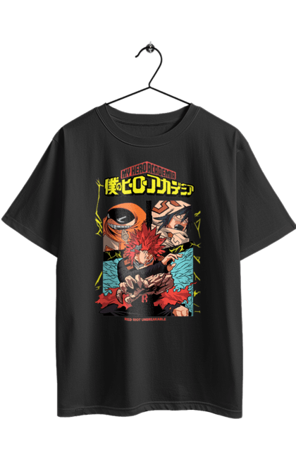 Футболка оверсайз з принтом "Моя академія героїв Ейджіро Кірішіма". Eijiro kirishima, my hero academy, red riot, аніме, ейджіро киришима, ейджіро кірішіма, манга, моя академія героїв, моя геройська академія, червоний бунтар. 2070702