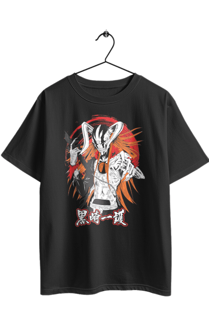 Футболка оверсайз з принтом "Бліч Куросакі Ічіґо". Anime, bleach, ichigo kurosaki, manga, аніме, бліч, ічіго, куросакі ічіґо, манга. 2070702