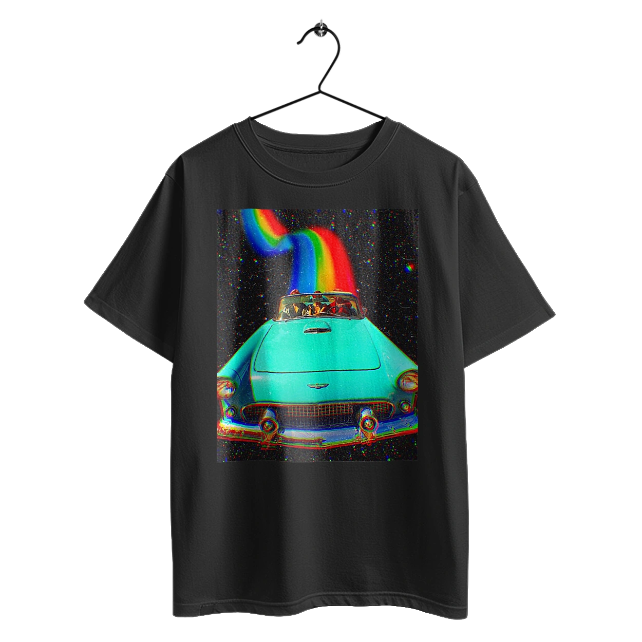 Picture, a car in space