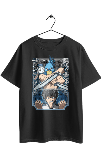 Футболка оверсайз з принтом "Рубіж Шангрі Ла". Anime, emul, manga, shangri la frontier, shangri-la frontier, аніме, емуль, кролик, манга, рубіж шангрі ла. 2070702