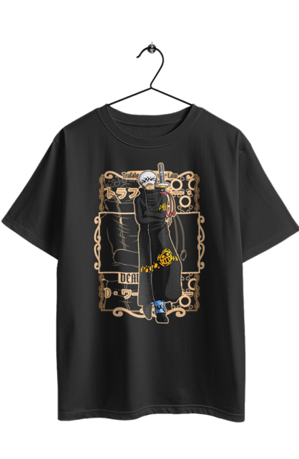 Футболка оверсайз з принтом "Ван Піс Трафальгар Ло". One piece, trafalgar law, аніме, ван пис, ван піс, манга, трафальгар ло. 2070702